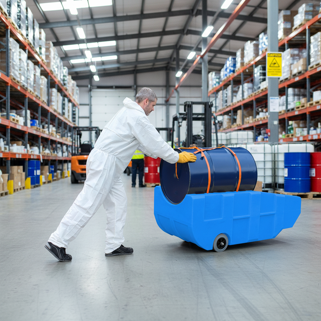 Single Drum Trolley 230 Litre L1600 x W740 x H640mm for Drum Handling