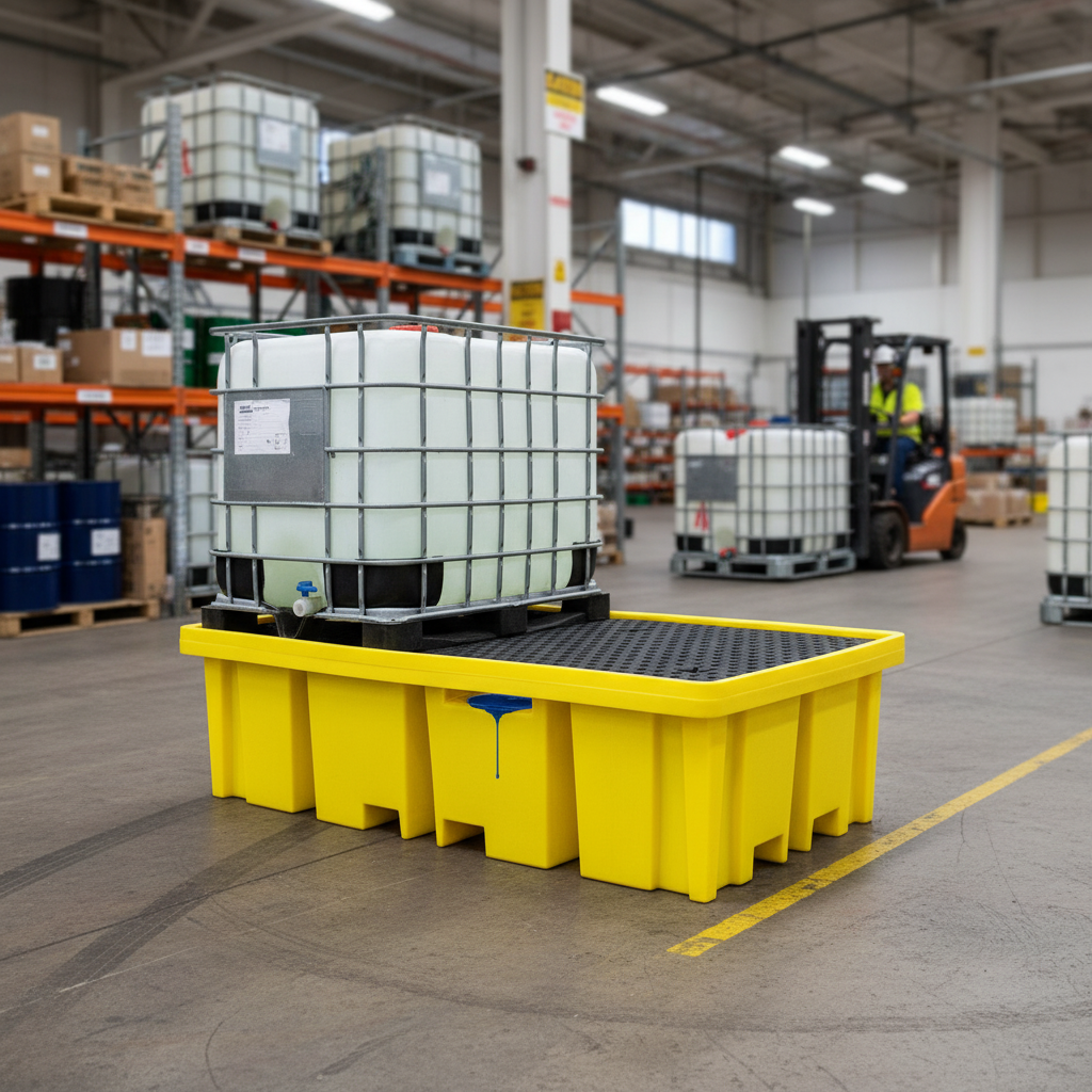 Double IBC Spill Pallet 1150 Litre 2345 x 1280 x 640mm for IBC Storage