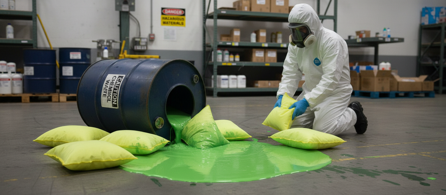 Chemical Absorbent Pillows 6 Litre 50cm x 40cm for Chemical Spill Management