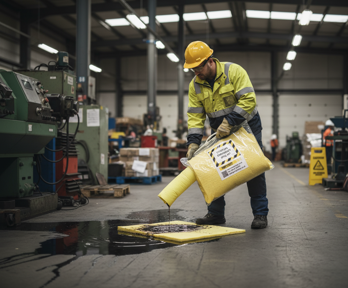 Chemical Spill Kit 15 Litre 70cm x 59cm x 5cm for Laboratory Spill Response