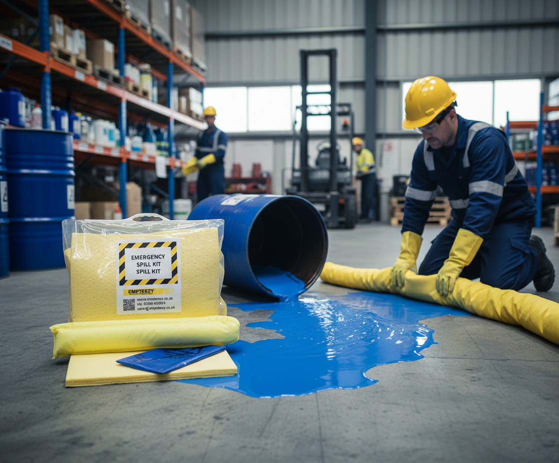 Chemical Spill Kit 30 Litre 70cm x 59cm x 5cm for Chemical Cleanup