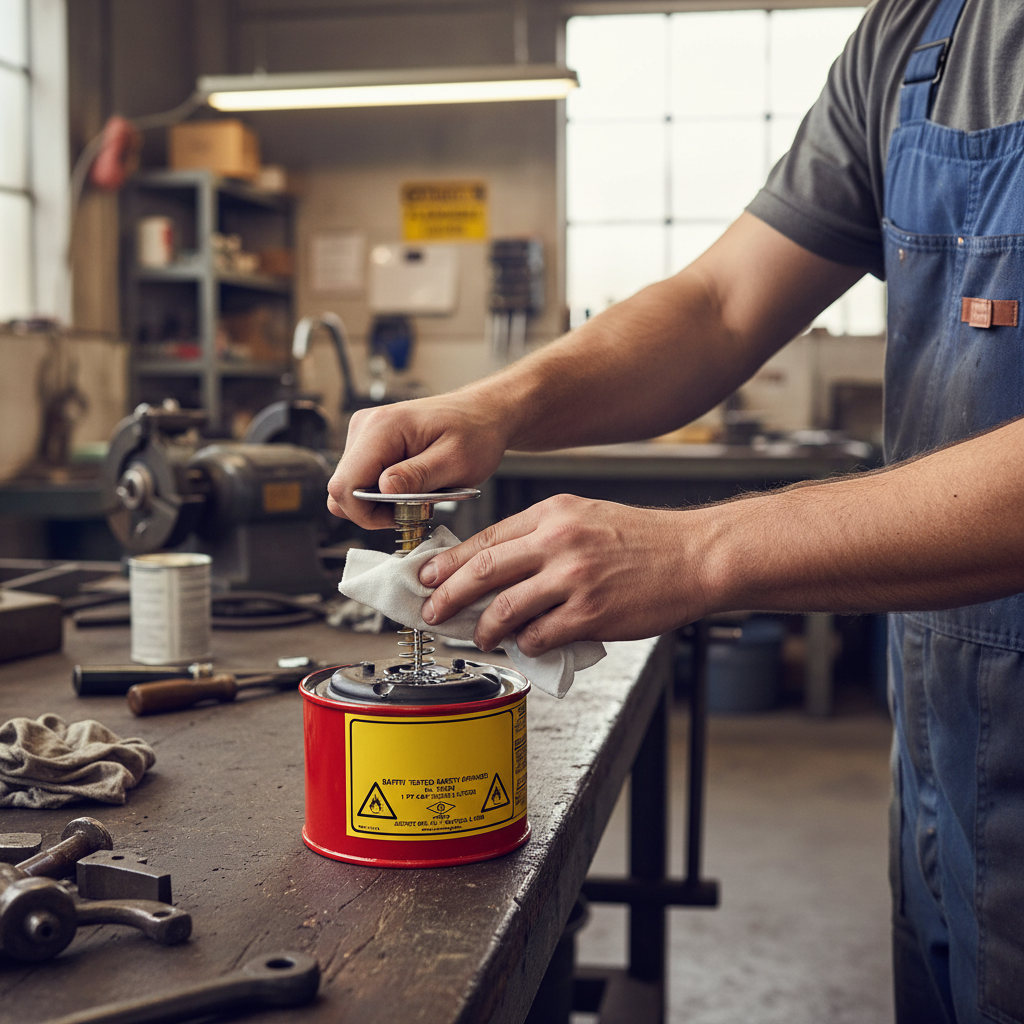 Plunger Can 0.5 Litre 125mmØ x H133mm Red for Industrial Cleaning