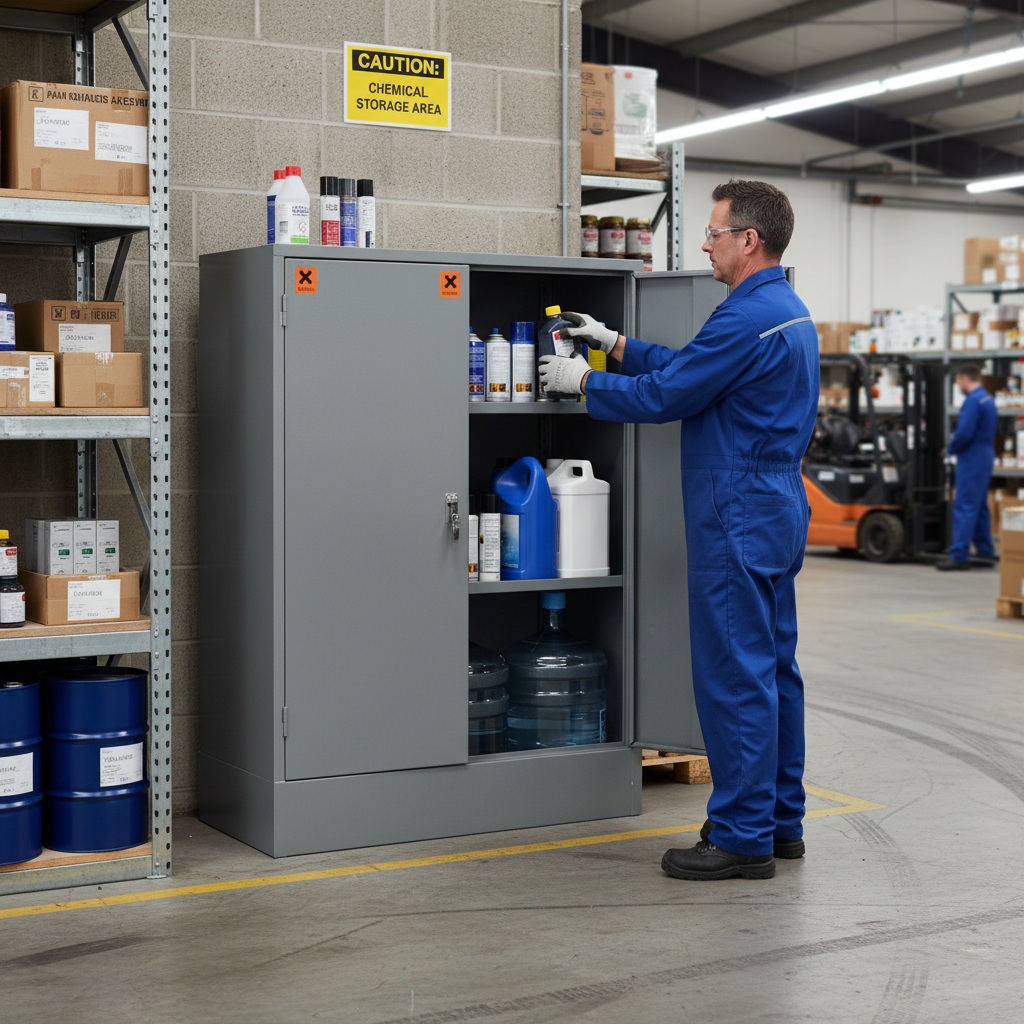 Hazardous Liquid COSHH Cabinet 53kg 915mm x 457mm x 1219mm for Chemical Storage