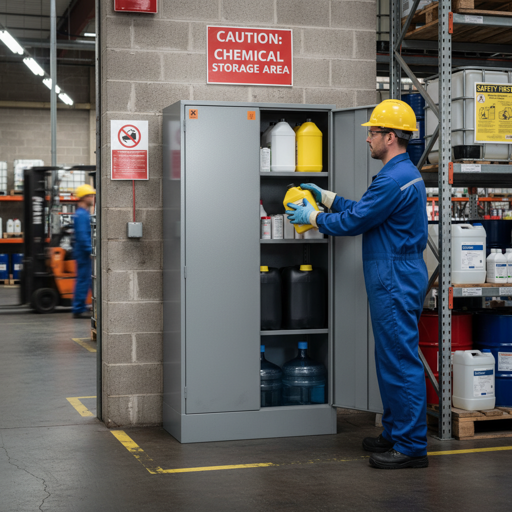 Hazardous Liquid COSHH Cabinet 80 Litre 915mm x 457mm x 1829mm for Chemical Storage
