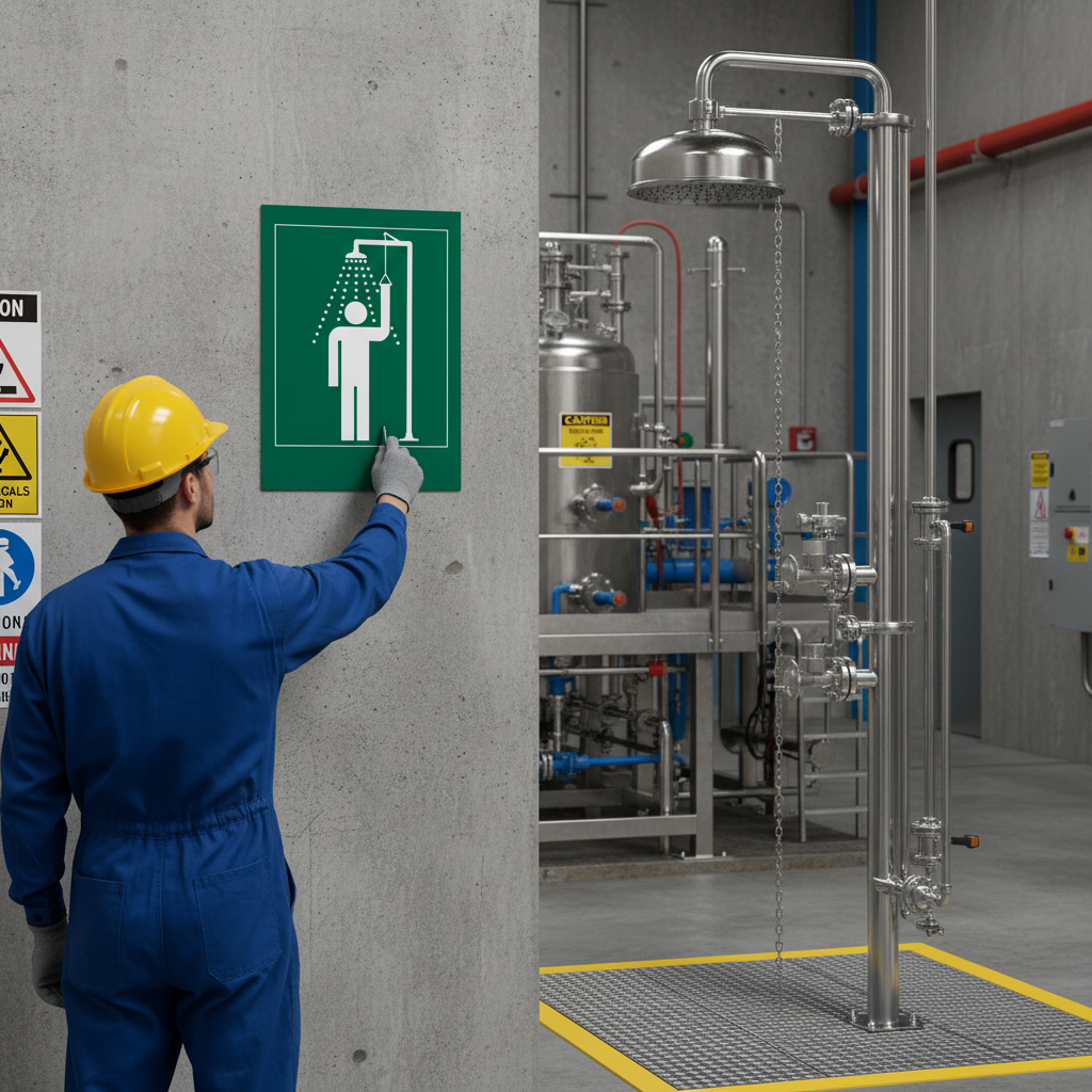 Shower Sign 1 Piece for Safety Shower Identification