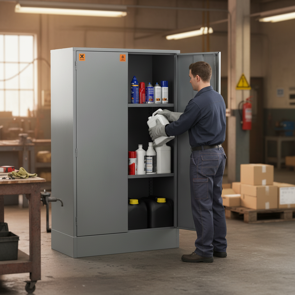 Hazardous Liquid COSHH Cabinet 60kg 915mm x 457mm x 1524mm for Chemical Storage
