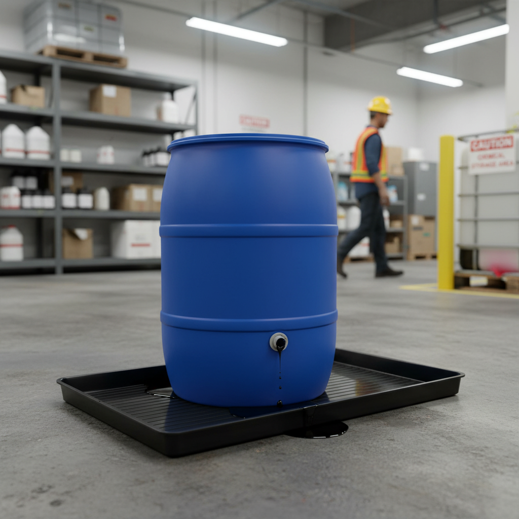 Drip Tray 25 Litre 1100 x 550 x 50mm Black for Hazardous Liquid Storage