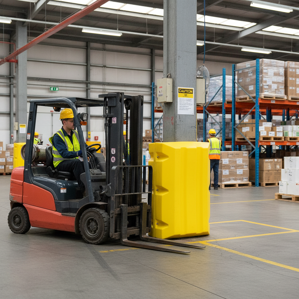 Column Protector 39kg 695mm x 640mm x 1000mm for Forklift Damage Prevention