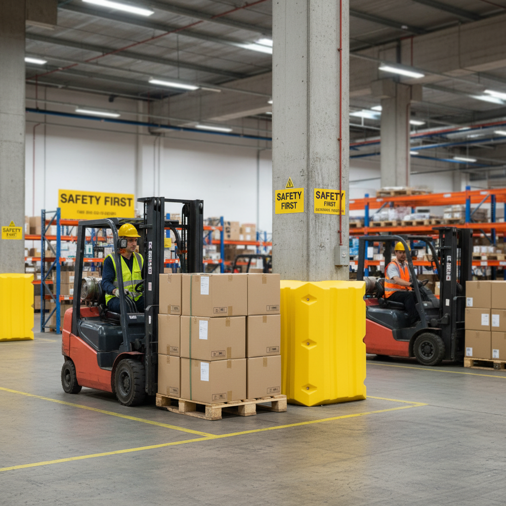Column Protector 39kg 695mm x 640mm x 1000mm for Forklift Damage Prevention