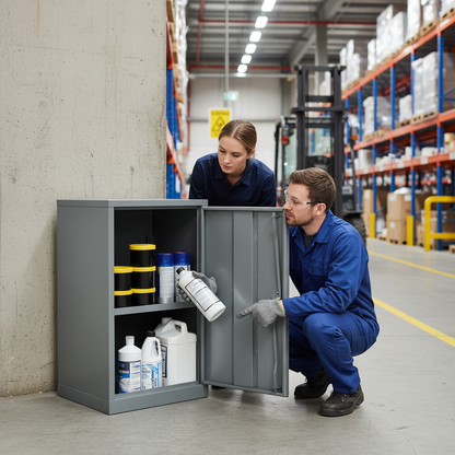 Hazardous Liquid COSHH Cabinet 22kg 457mm x 457mm x 762mm for Chemical Storage
