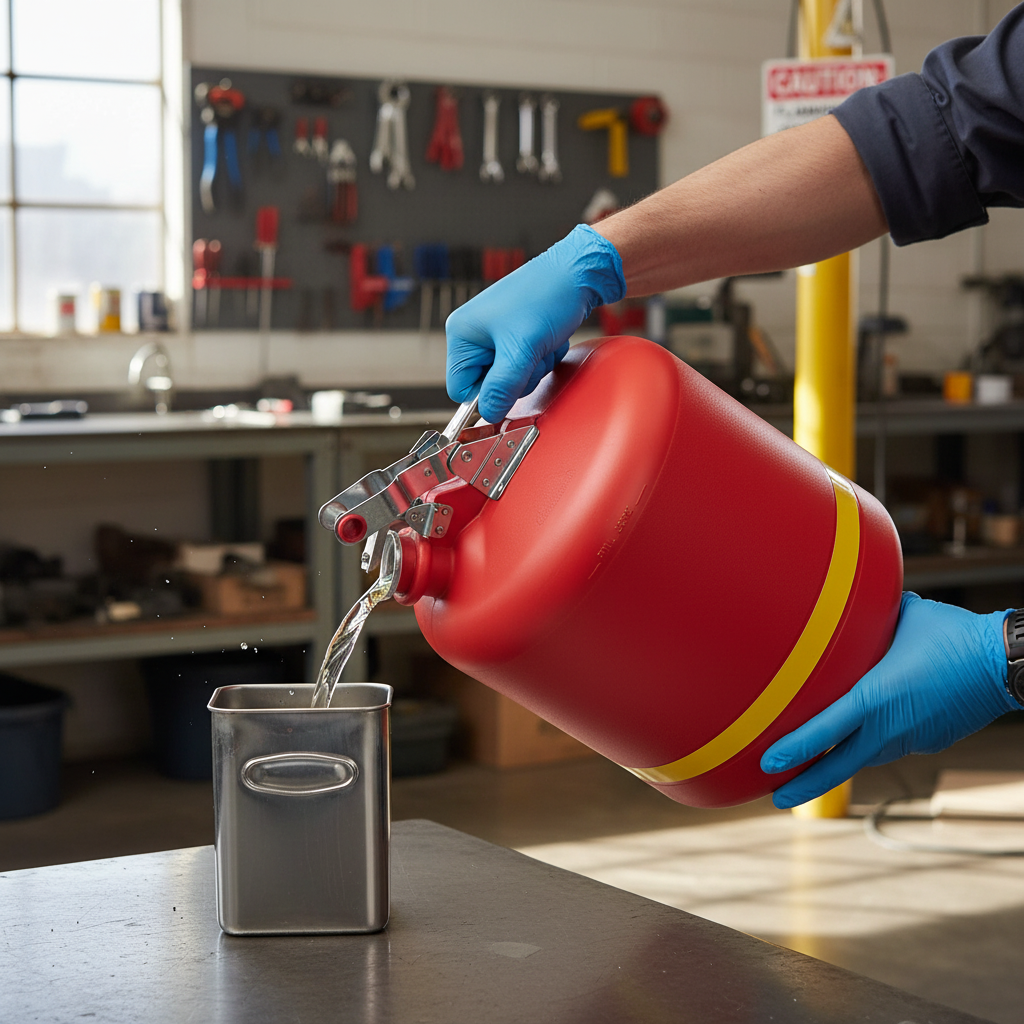 Safety Can 19 Litre 324mmØ x H406mm Red for Flammable Liquids
