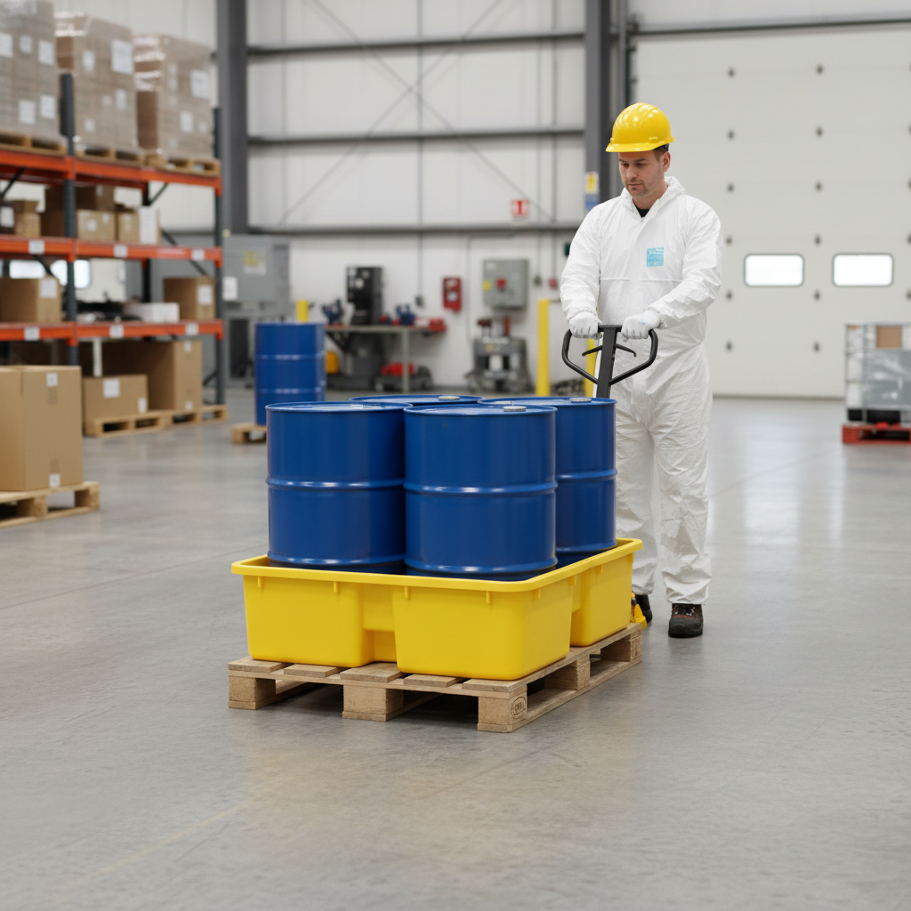 Pallet Converter 205 Litre 1500 x 1300 x 440mm Yellow for Bunded Drum Storage
