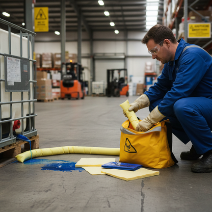 Chemical Spill Kit 50 Litre 62cm x 55cm x 7cm for Chemical Cleanup