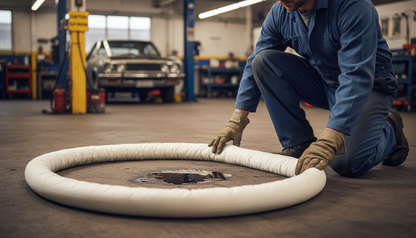 Oil Selective Absorbent Sock 90 Litre 7.5cmØ x 1.2m for Machinery Spill Control