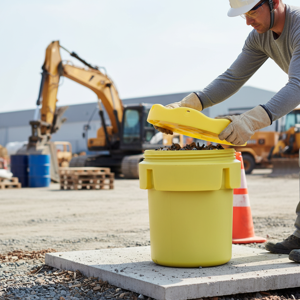 Overpack 340 Litre 830mmØ x H1020mm Yellow for Site Spill Response