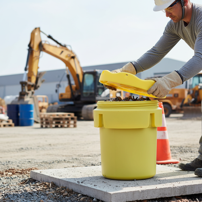 Overpack 340 Litre 830mmØ x H1020mm Yellow for Site Spill Response
