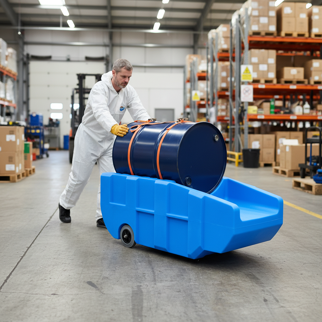 Single Drum Trolley 230 Litre L1600 x W740 x H640mm for Drum Handling