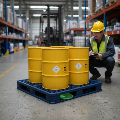 Plastic Spill Pallet 250 Litre 1220 x 1220mm for Chemical Storage