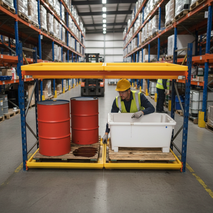 Racking Sump 220 Litre 1310 x 1310 x 245mm for Bunding in Pallet Racking