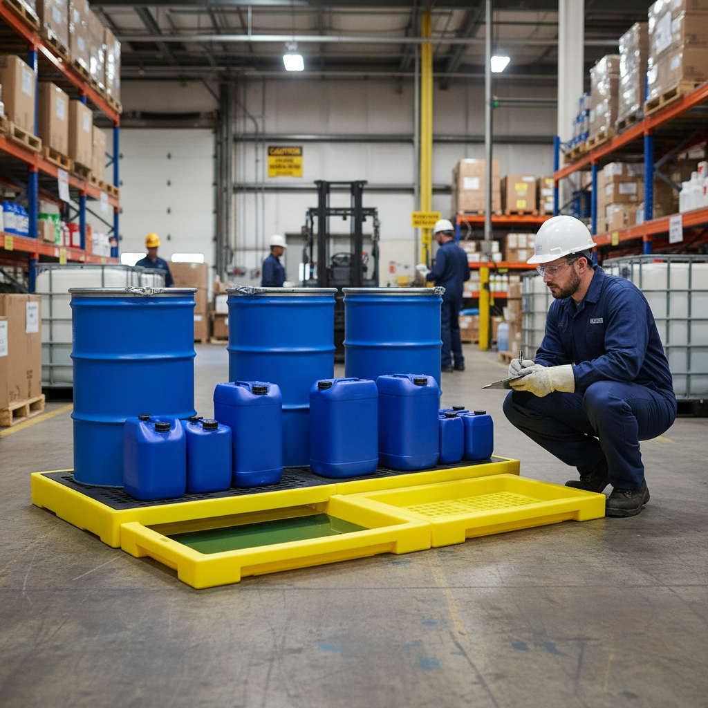 Drum Spill Floor 430 Litre 2520 x 1260 x 150mm for Workshop Drum Storage