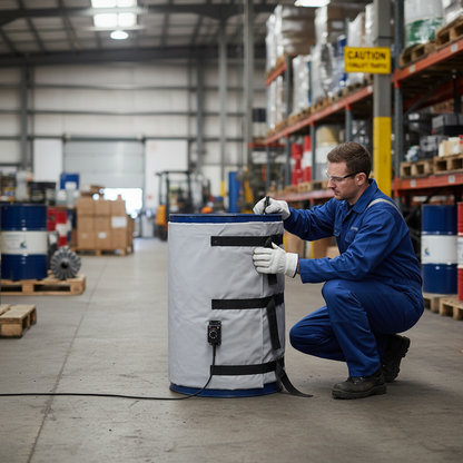 Insulated Side Drum Heater 200 Litre 800mm x 1950mm for Melting Products in Metal Drums