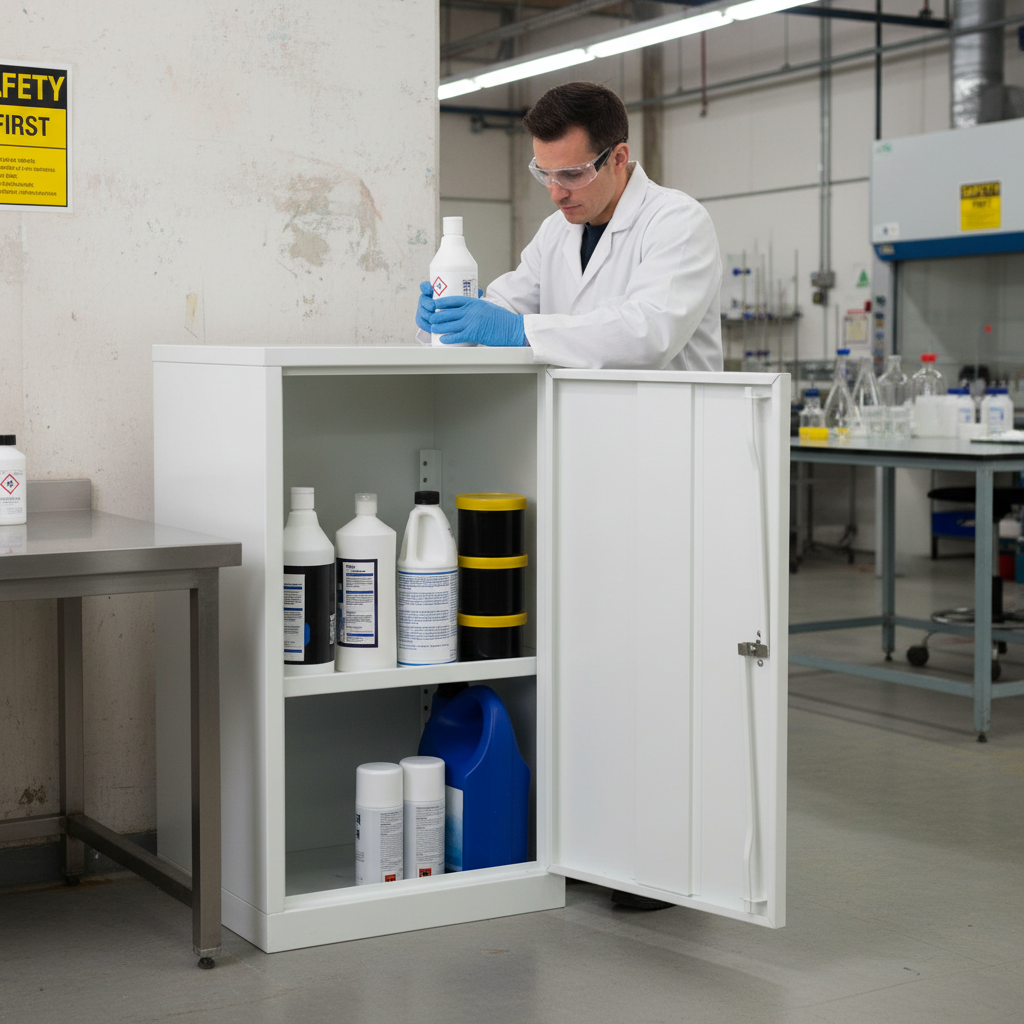 Acid & Alkali Cabinet 22kg 457mm x 457mm x 762mm for Chemical Storage