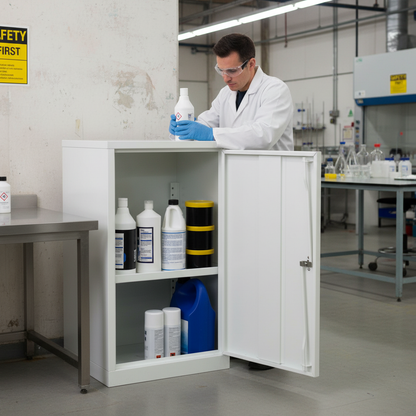Acid & Alkali Cabinet 22kg 457mm x 457mm x 762mm for Chemical Storage