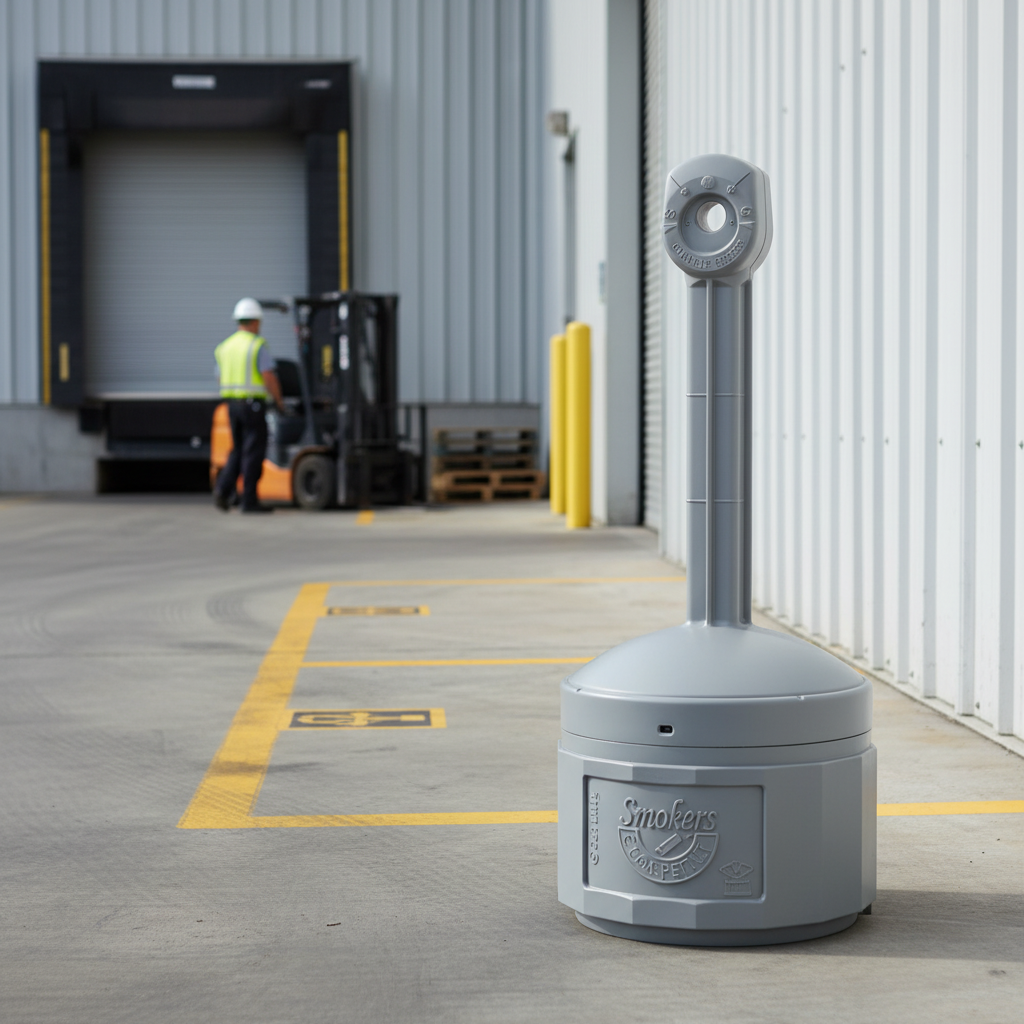 Cigarette Bin 15 Litre 420mmØ x H965mm for Outdoor Smoking Areas