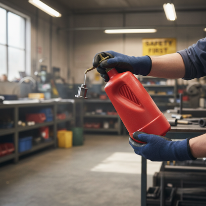Liquid Dispensing Bottle 1 Litre 102mmØ x H1267mm Red for Controlled Liquid Application