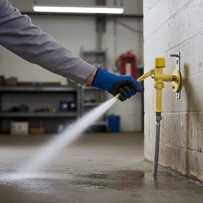 Single Outlet Wall Mounted Drench Hose 2kg 36cm x 27cm x 8cm for Emergency Safety Equipment