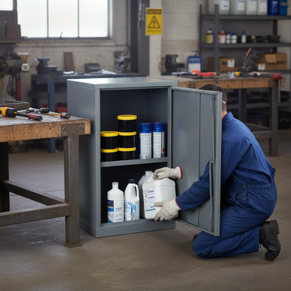 Hazardous Liquid COSHH Cabinet 22kg 457mm x 457mm x 762mm for Chemical Storage