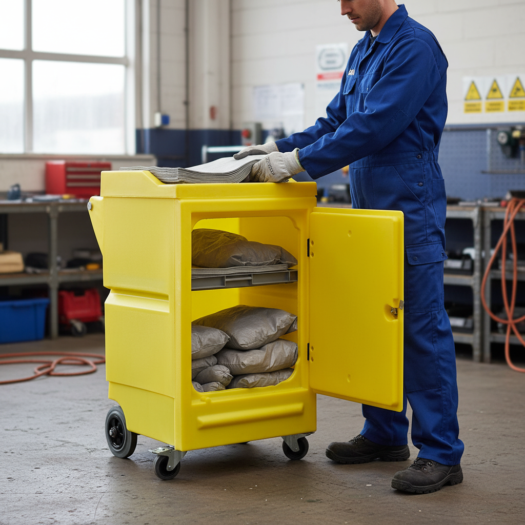 Lockable Cabinet on Wheels 18 Litre 640 x 725 x 1075mm for Storing Cleaning Materials