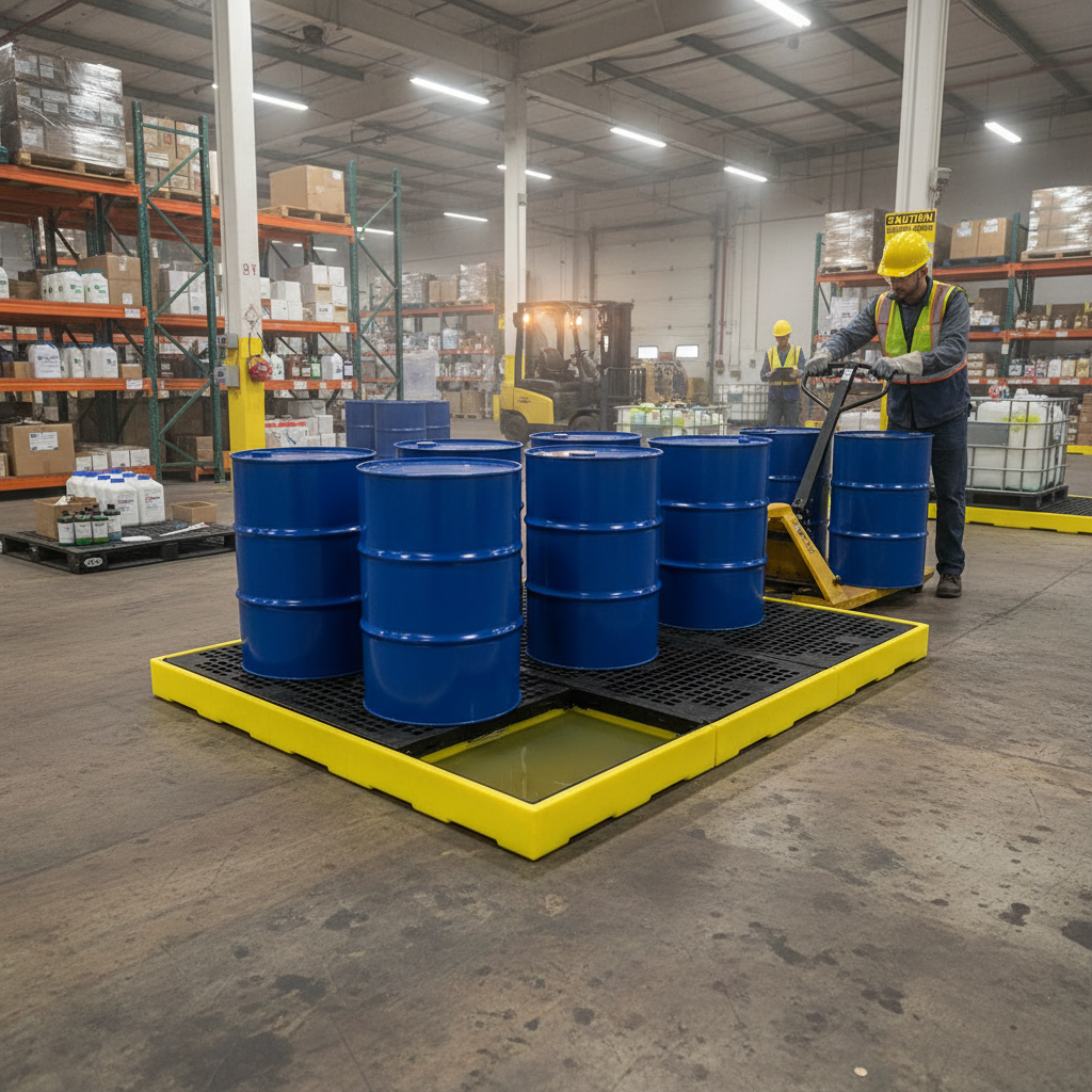 Drum Spill Floor 600 Litre 3320 x 1260 x 150mm for Bunded Drum Storage