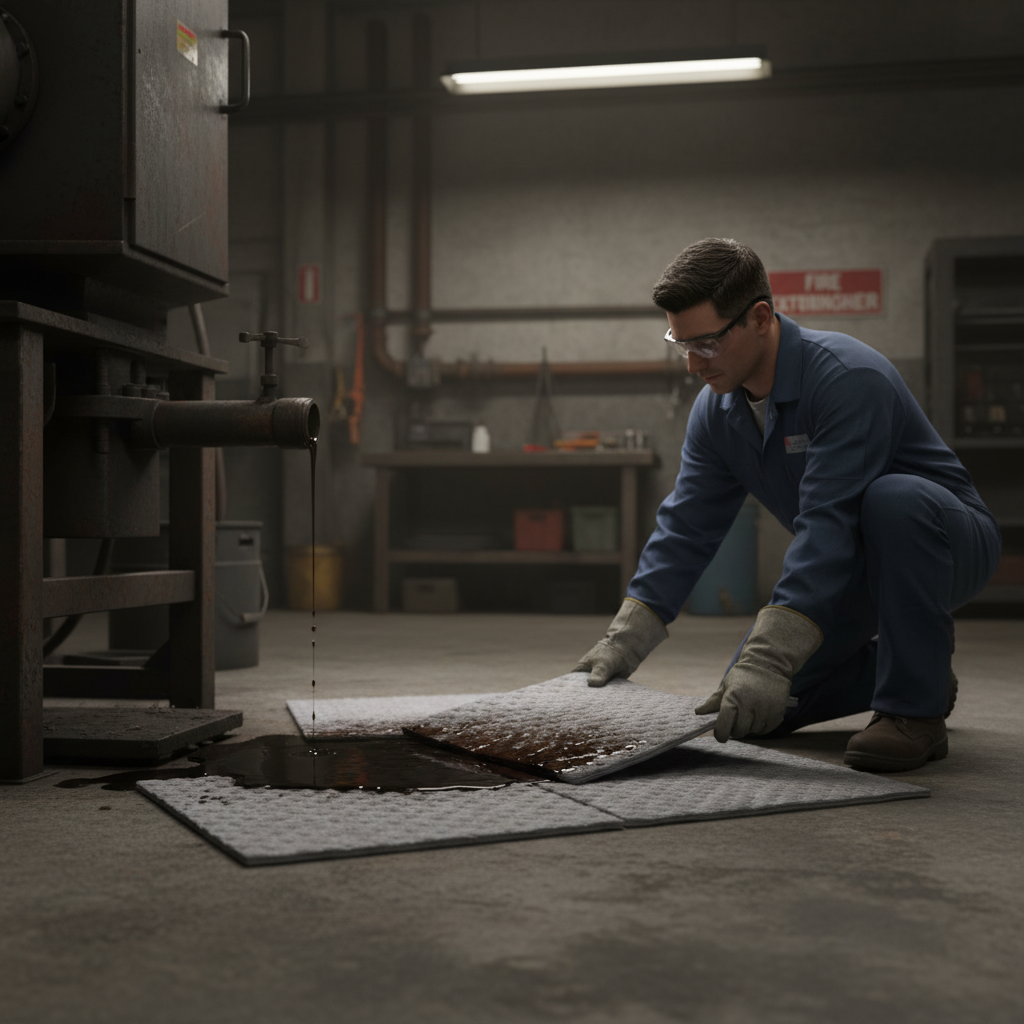 Maintenance Absorbent Pads 96 Litre 400 x 500mm Grey for Spill Response