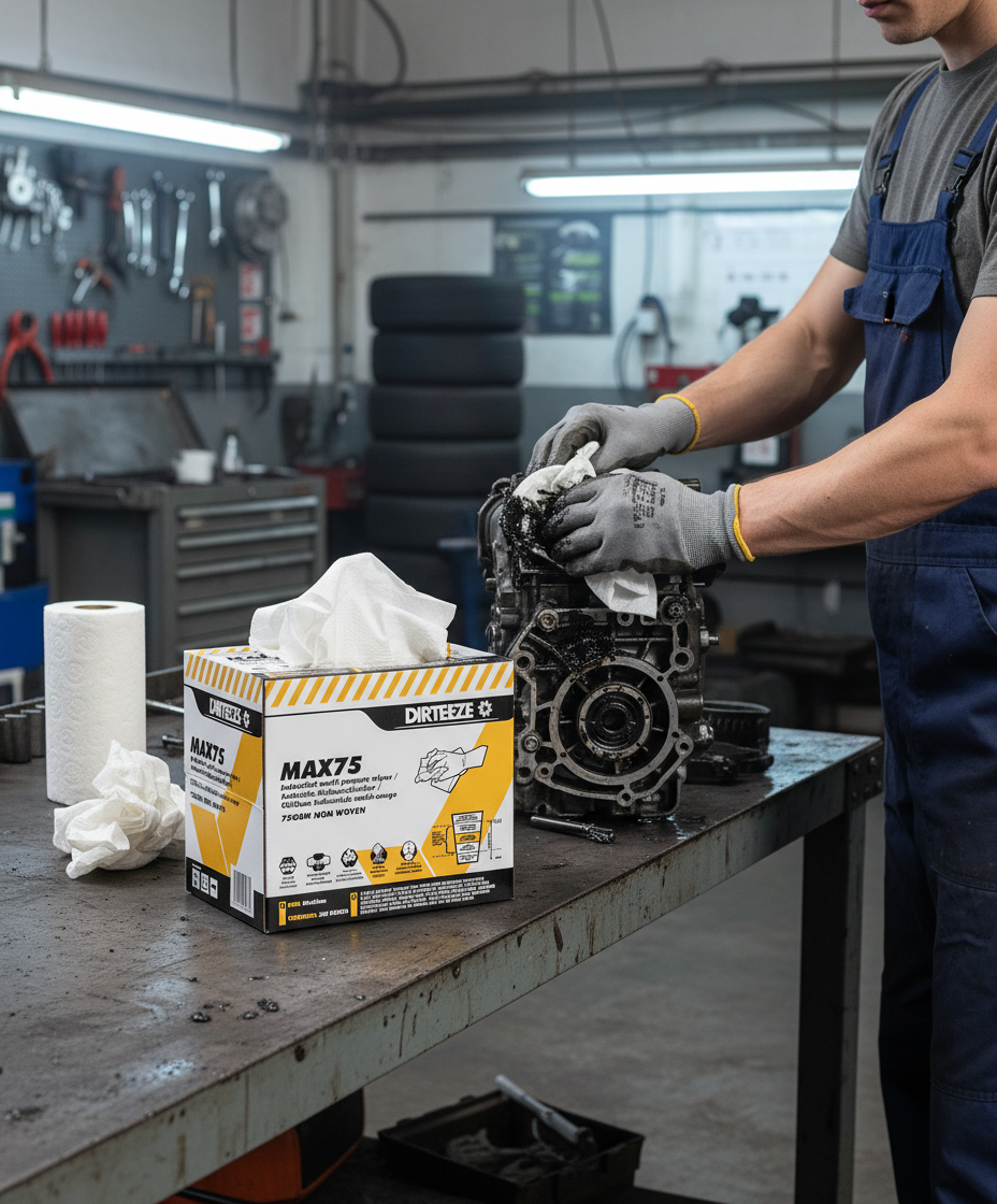Industrial Multi-Purpose Wipes 2.55kg 30cm x 42cm for Cleaning Oil and Grease