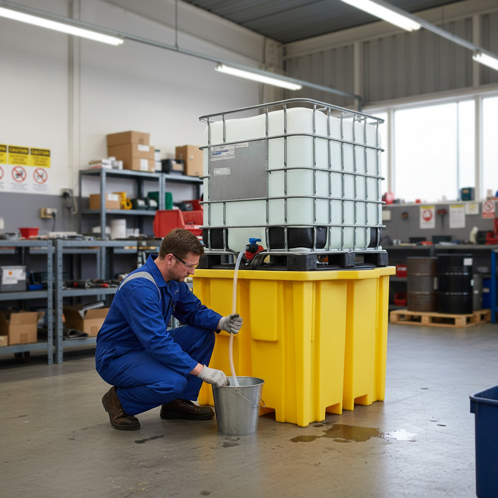 IBC Spill Pallet 1150 Litre 1330 x 1230 x 1090mm for Chemical Storage