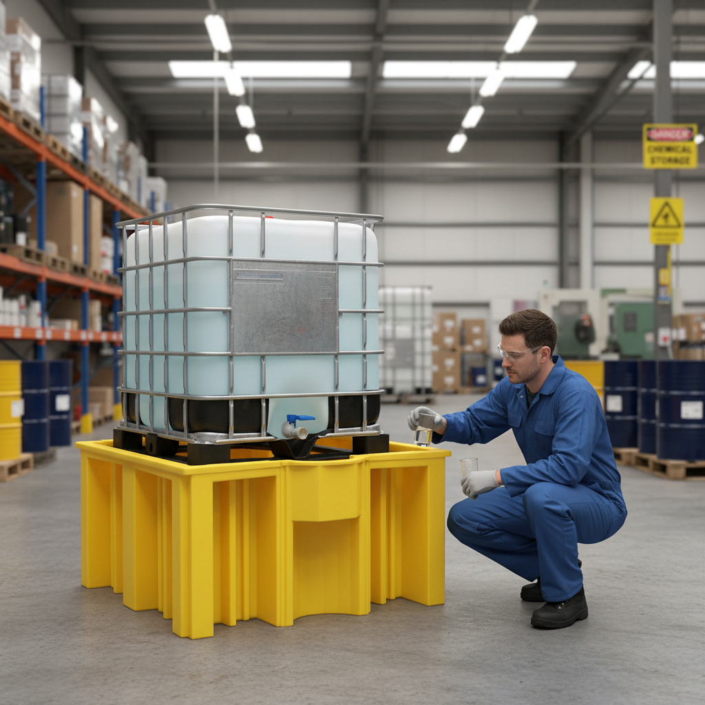 IBC Spill Pallet 1125 Litre 1735 x 1455 x 715mm for Chemical Containment