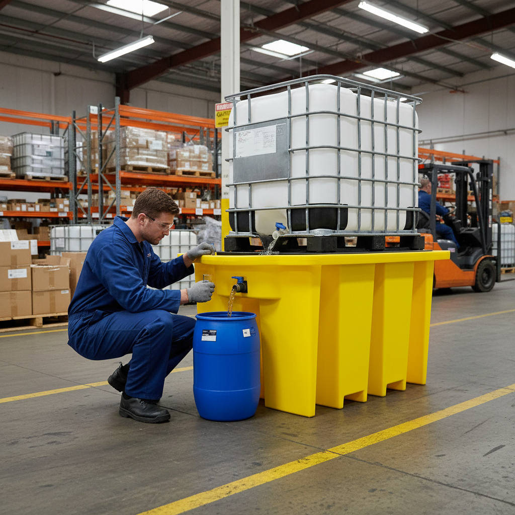 IBC Spill Pallet 1125 Litre 1880mm x 1340mm x 1035mm for Chemical Containment