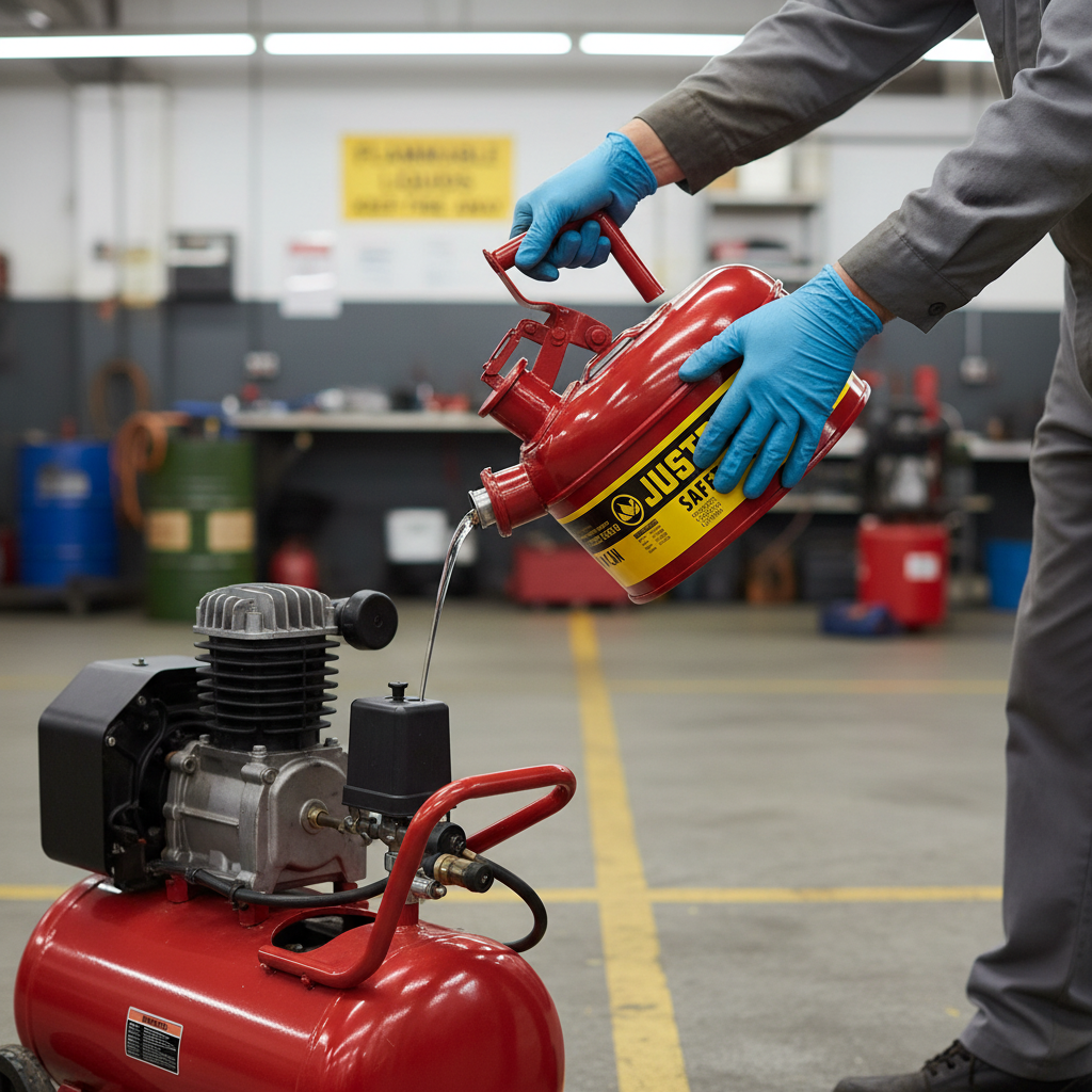 Safety Can 4 Litre 241mmØ x H279mm Red for Flammable Liquids