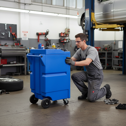 Lockable Cabinet on Wheels 18 Litre 640 x 725 x 1075mm for Storing Cleaning Materials