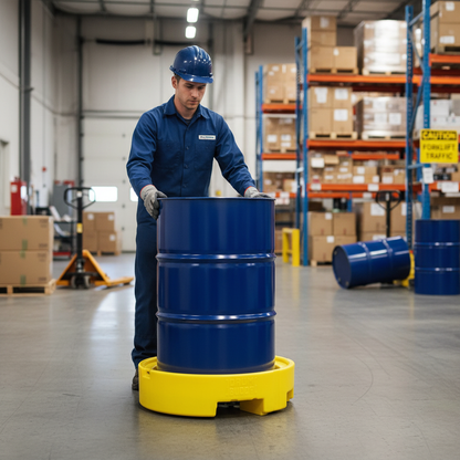 Drum Transport Carriage 215kg 780mm x 220mm Yellow for Secure Drum Handling