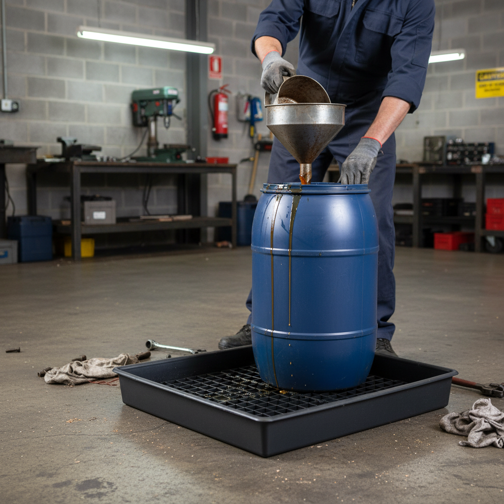 Drip Tray with Grids 99 Litre 1000mm x 1000mm x 120mm for Storing Small Containers