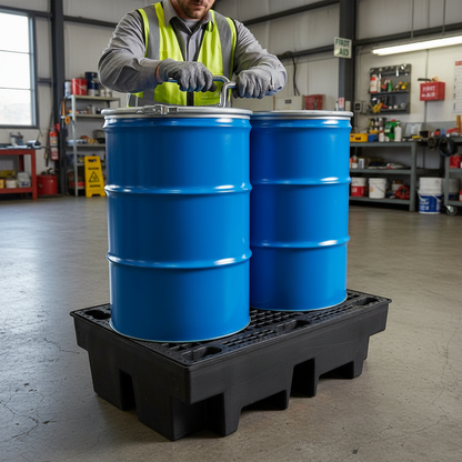 Recycled Spill Pallet 240 Litre 1220mm x 820mm x 330mm for Drum Storage