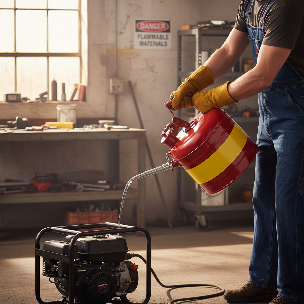 Safety Can 7.5 Litre 241mmØ x H349mm Red for Flammable Liquids