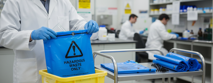 Hazardous Waste Disposal Bags 50 Bags 460mm x 900mm for Safe Waste Disposal