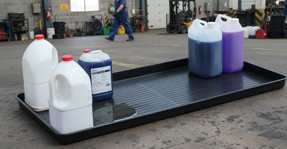 Drip Tray 28 Litre 1200 x 550 x 50mm Black for Industrial Spill Control