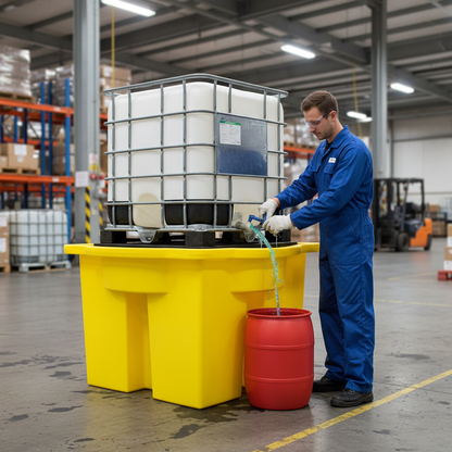 IBC Spill Pallet 1125 Litre 1880mm x 1340mm x 1035mm for Chemical Containment