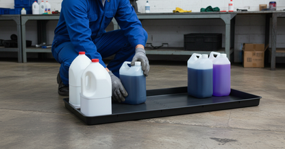 Drip Tray 28 Litre 1200 x 550 x 50mm Black for Industrial Spill Control
