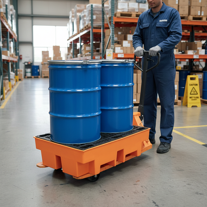 Double Drum Spill Pallet 240 Litre 1220 x 820 x 330mm for Chemical Spill Containment