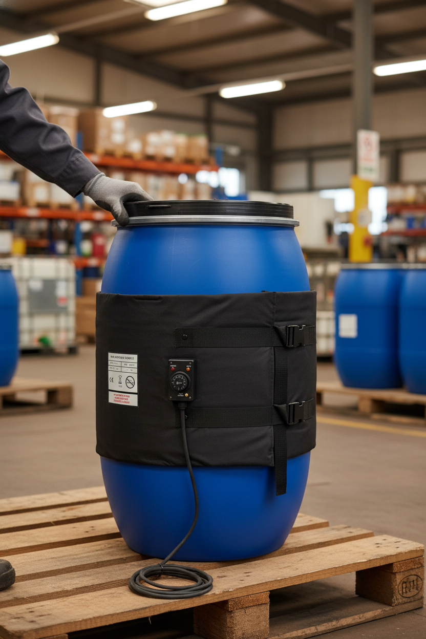Insulated Side Drum Heater 200 Litre 450mm x 1950mm for Frost Protection Applications